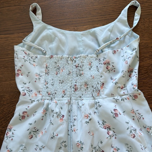 Abercrombie Blue Floral Midi Dress - Picture 2 of 3